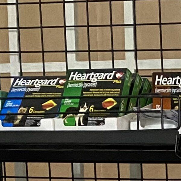 Heartgard Plus packs on the parasite prevention shelf at Cambovet